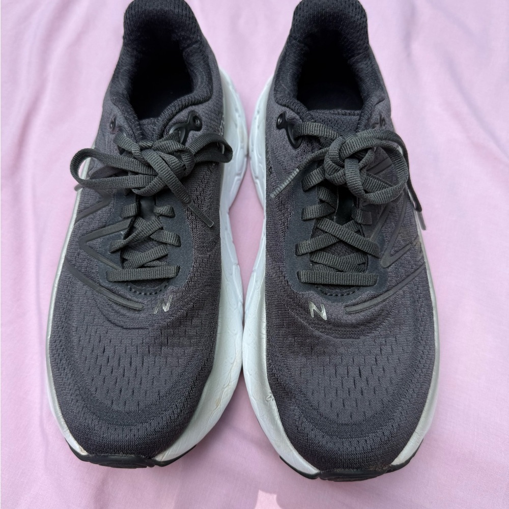 New Balance Grey and White Mesh Running Shoes